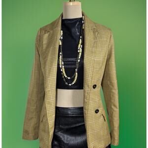 Lulus Yellow Plaid Blazer | 90s Preppy Clueless | Tailored Academia | Old Money